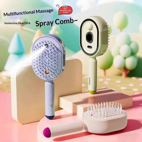 Electric Spray Airbag Massage Comb Essential Oil Atomized Hair Brush